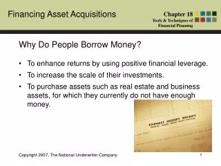 Why Do People Borrow Money?