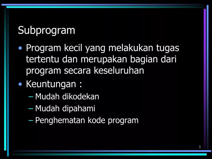 subprogram