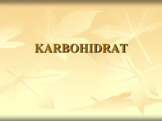 karbohidrat