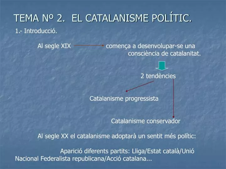 tema n 2 el catalanisme pol tic