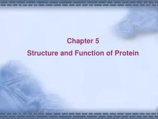 Chapter 5 Structure and Function of Protein