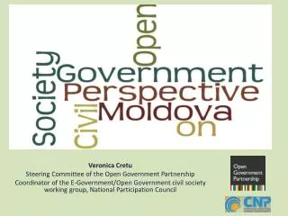 Veronica Cretu Steering Committee of the Open Government Partnership