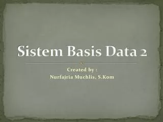sistem basis data 2