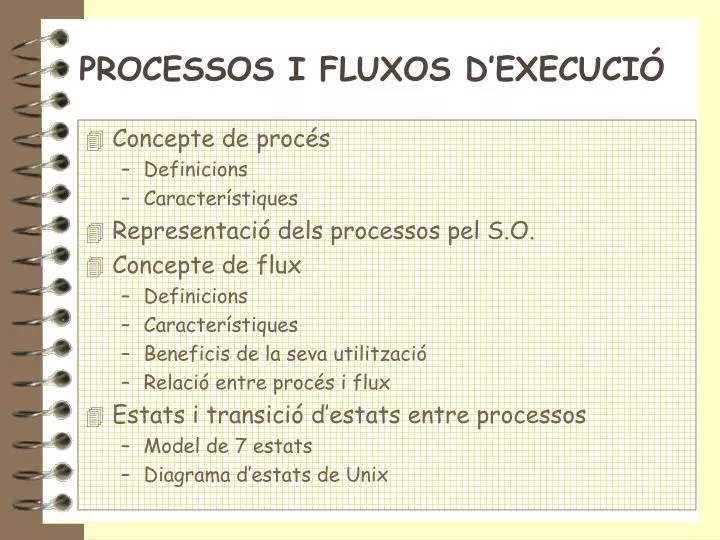 processos i fluxos d execuci