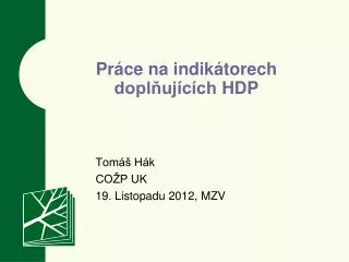 pr ce na indik torech dopl uj c ch hdp