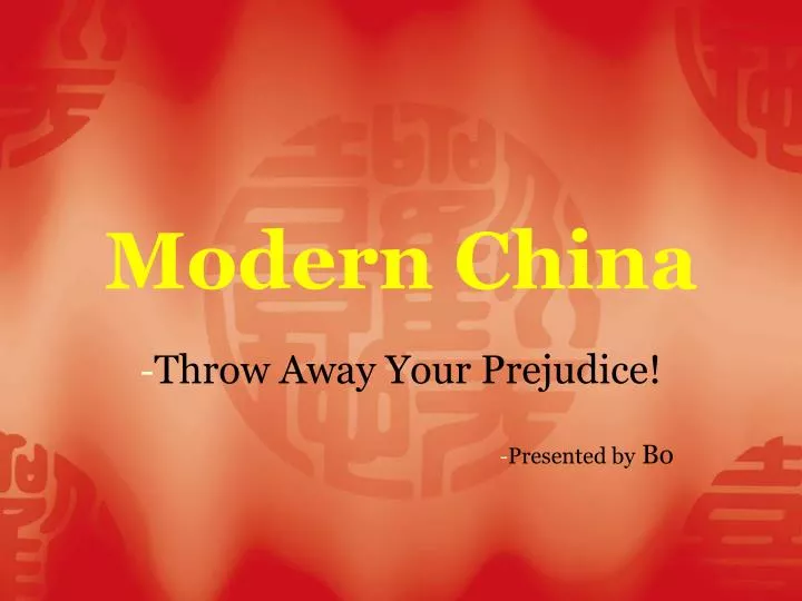 modern china