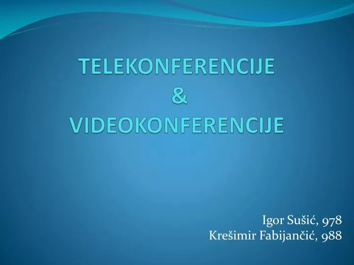 telekonferencije videokonferencije