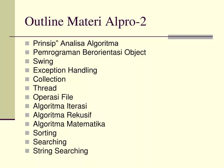 outline materi alpro 2