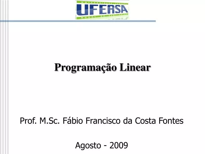 programa o linear