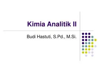 kimia analitik ii