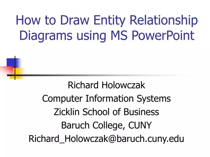 how to draw entity relationship diagrams using ms powerpoint
