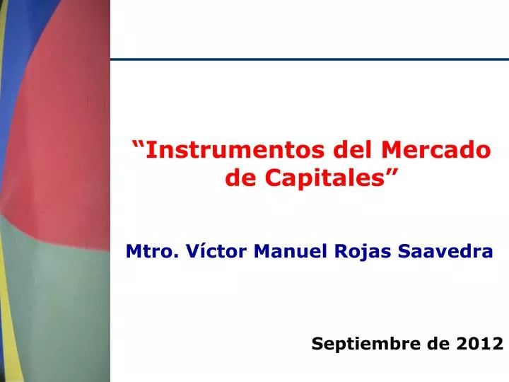 instrumentos del mercado de capitales