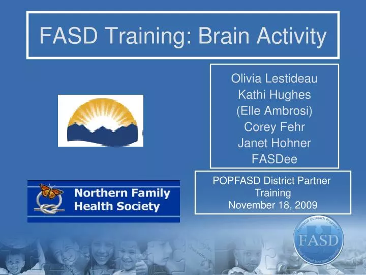 fasd training brain activity