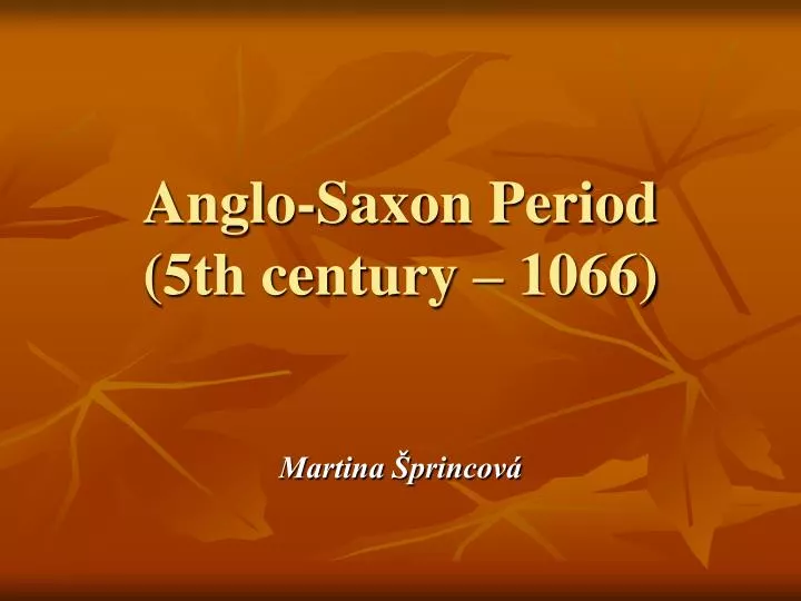 anglo saxon period 5th century 1066