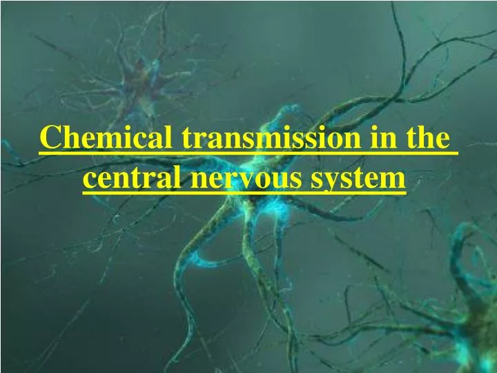 chemical transmission in the central nervous system