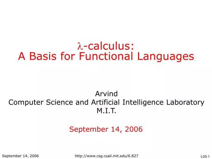 calculus a basis for functional languages
