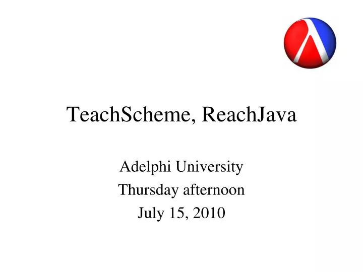 teachscheme reachjava