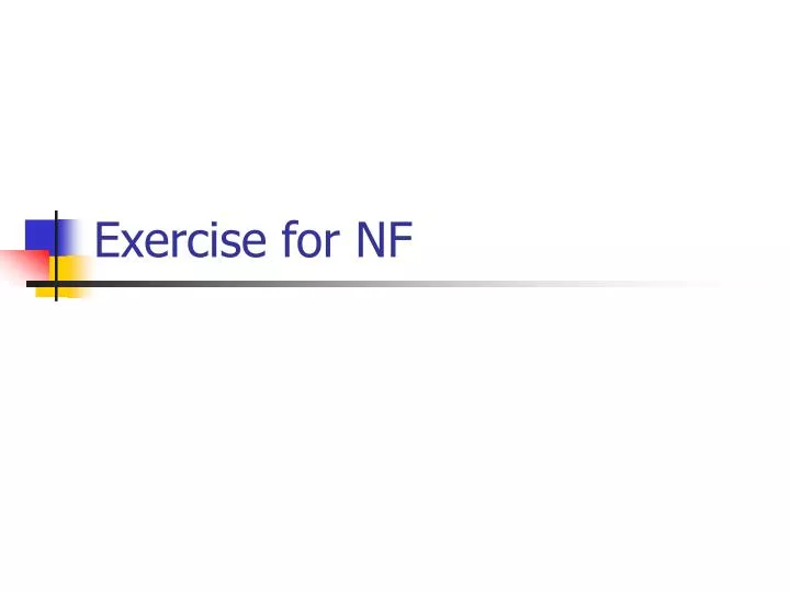 exercise for nf