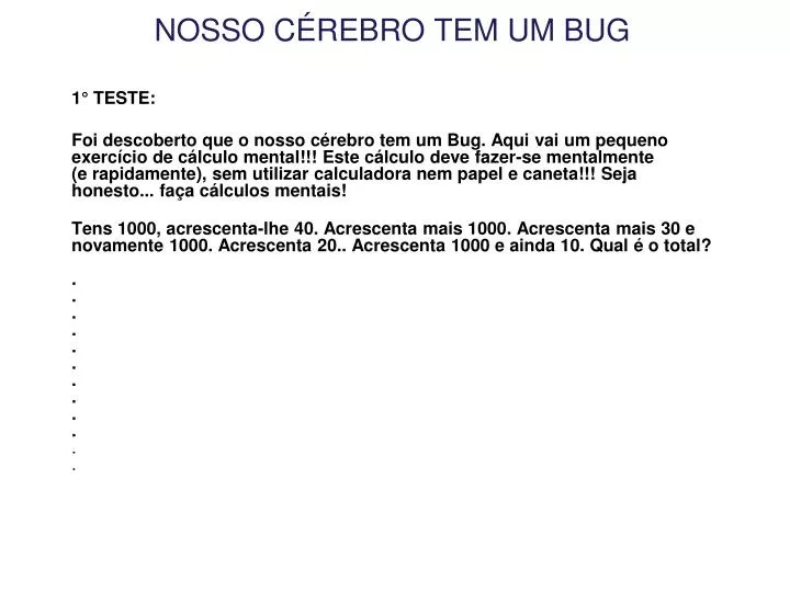 nosso c rebro tem um bug