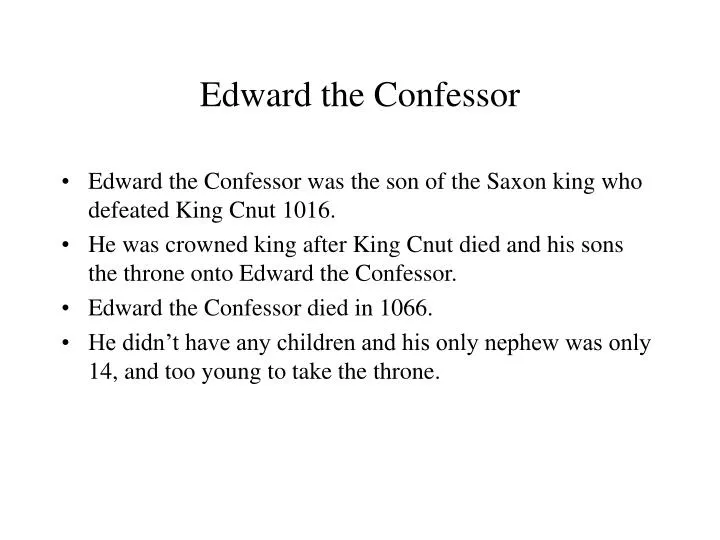 edward the confessor