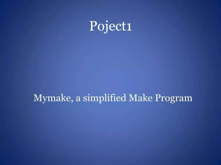 mymake a simplified make program