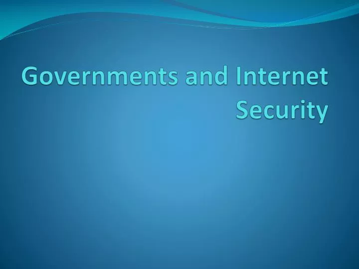 governments and internet security