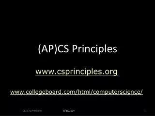 (AP)CS Principles