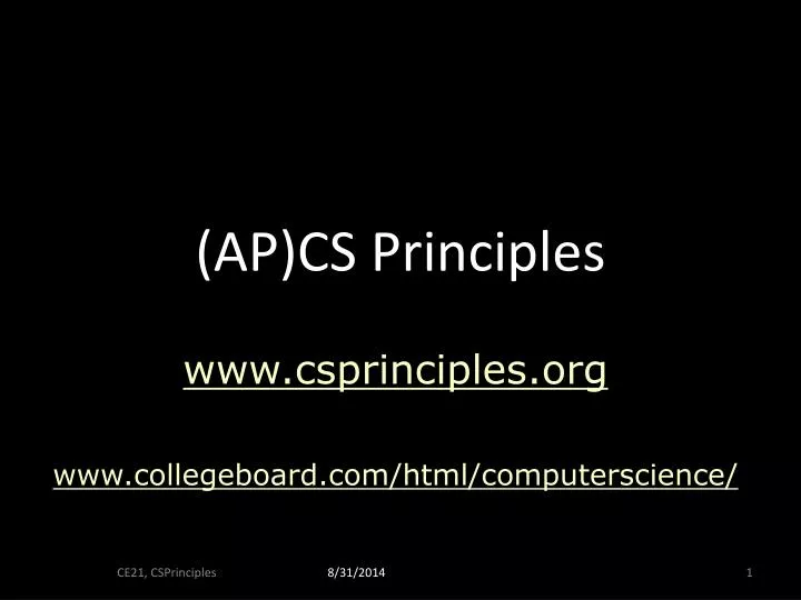 ap cs principles