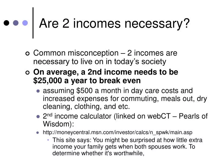 are 2 incomes necessary