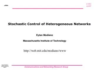 Stochastic Control of Heterogeneous Networks