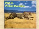 Part II . Protein Dynamics - slide 1