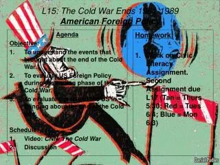 L15: The Cold War Ends 1981-1989 American Foreign Policy