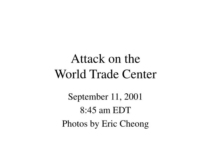 attack on the world trade center