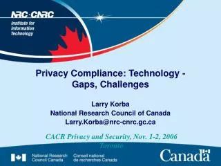Privacy Compliance: Technology - Gaps, Challenges