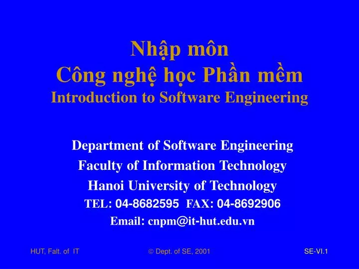 nh p m n c ng ngh h c ph n m m introduction to software engineering