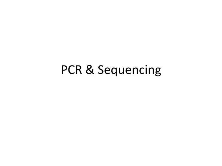 pcr sequencing