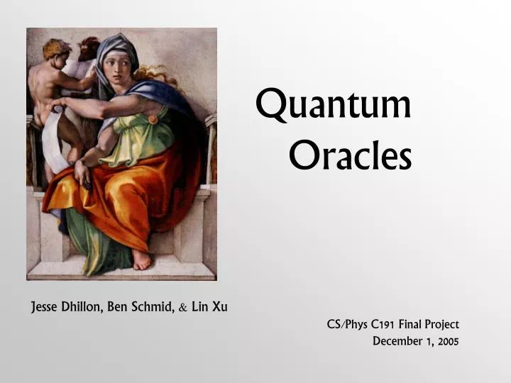 quantum oracles