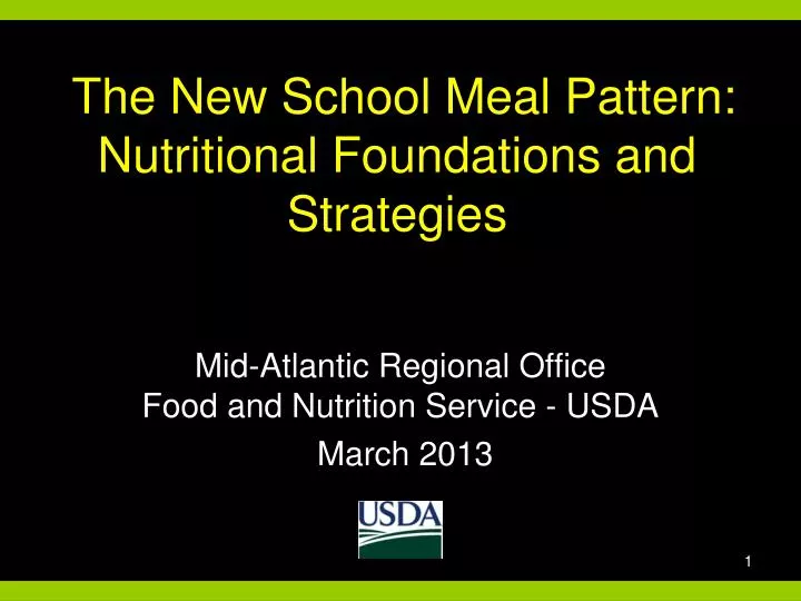 the new school meal pattern nutritional foundations and strategies