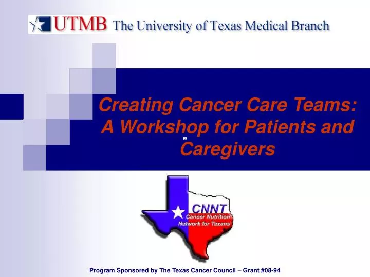 creating cancer care teams a workshop for patients and caregivers
