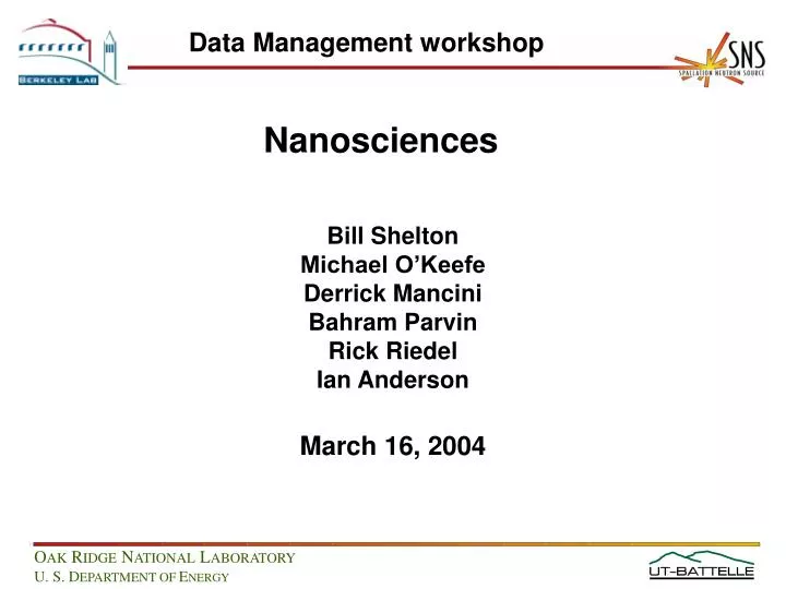 nanosciences