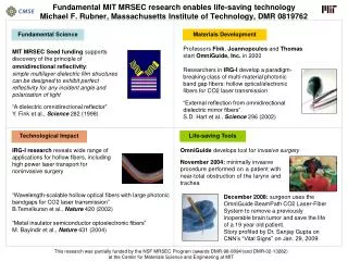 MIT MRSEC Seed funding supports discovery of the principle of omnidirectional reflectivity :