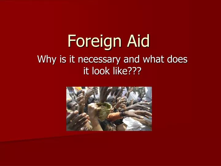 foreign aid