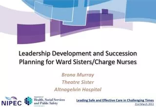 Leadership Development and Succession Planning for Ward Sisters/Charge Nurses