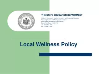 Local Wellness Policy