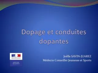 dopage et conduites dopantes