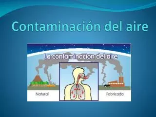 contaminaci n del aire