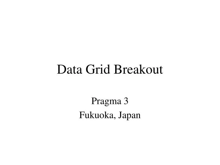 data grid breakout