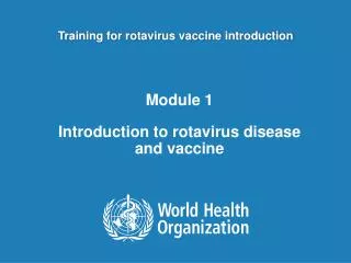 Training for rotavirus vaccine introduction