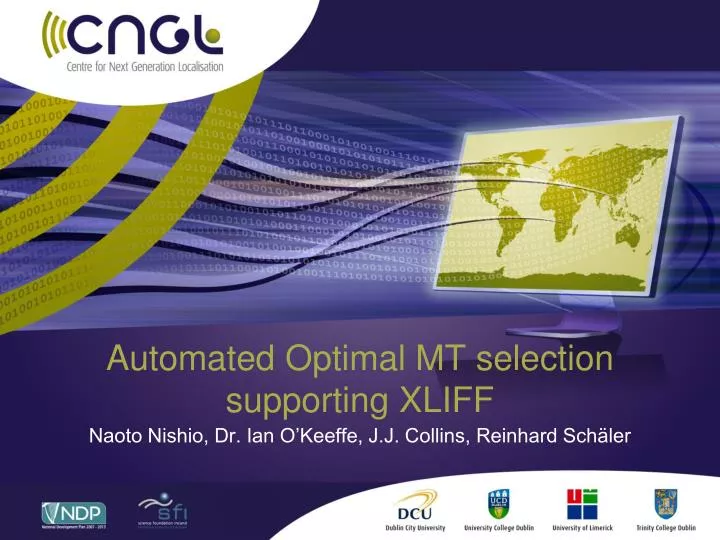 automated optimal mt selection supporting xliff