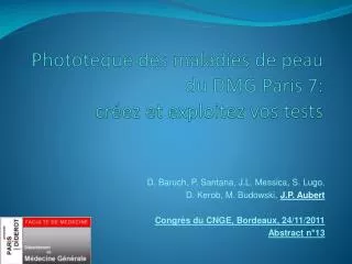 photot que des maladies de peau du dmg paris 7 cr ez et exploitez vos tests
